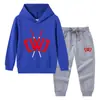 Primavera y Otoño 2023 nueva ropa infantil transfronteriza suéter con capucha para niños pantalones conjunto de dos piezas bebé algodón manga larga