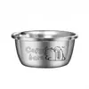 Bacia de Aço Inoxidável, Bacia de Cozinha Espessada e Atualizada, Bacia Multifuncional de Grau Alimentício, Bacia Redonda Doméstica para Lavar Vegetais, Bacia para Temperos, Bacia para Sopas