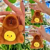 Douyin Xiaohongshu Popular Gorra de Capibara Muñeco de Capibara Juguete de Peluche Accesorios para Coche Llavero
