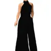 2026 Verano Nuevo Estilo Transfronterizo Europeo y Americano Comercio Exterior Moda Sexy Elegante Estampado Sin Mangas Pierna Ancha Mono Pantalón Largo