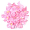 Orquídea de Tecido Simulada Orquídea Borboleta Flor de Casamento Parede de Flores Arranjo de Flores Decoração de Casa Acessórios de Penteado Trançado à Mão