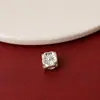 Plata de Ley 999 Plata Pura Resina Cuentas Tejido de Hilo Flor de Durazno Hecho a Mano DIY Cuentas Espaciadoras Cuadradas Cuentas Giratorias de Buena Fortuna Auspiciosa Accesorios