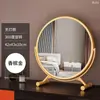 Espejo de Maquillaje LED de Escritorio con Luces para Uso en Casa, Espejo Inteligente para Tocador de Habitación de Niñas, Espejo de Mesa Giratorio