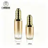 Atacado Em Estoque 30ml 50ml Frascos Conta-Gotas para Óleo Essencial em Formato de Diamante e Ombro, Frascos de Vidro Transparente Octogonais, Frascos Cosméticos de Alta Qualidade