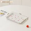 Bandeja Quadrada para Uso Doméstico, Prato para Comida e Frutas, Bandeja Drenante para Copos e Panelas, Prato para Lanches, Bandeja Especial para Servir para Restaurantes