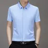 Camiseta para Hombre de Alta Gama Sin Costuras de Manga Corta Verano Nuevo Estilo Camisa Polo para Hombre de Negocios Casual Ropa para Hombre