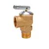 Válvula de segurança sem chumbo padrão americano válvula de segurança para aquecedor de água 150psi latão válvula de segurança de alívio de pressão venda direta em estoque