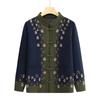 Cárdigan Guofeng para Madre Abrigo Suéter de Abuela Top Tejido Ropa Casual para Mujeres de Mediana Edad y Mayores para Otoño e Invierno