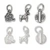 Plata de ley s925 lindo elefante jirafa pez con forma de colgante pez koi elefante ciervo amuleto Accesorios de plata para abalorios DIY