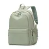 Mochila de Nylon Lisa Cor Sólida Estilo Novo 2026 para Mulheres, Bolsa Escolar Grande Capacidade para Estudantes, Bolsa Leve para Computador, Bolsa de Viagem para o Trabalho