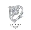 Anillo de Zirconia Cúbica Celta Europeo y Americano Joyería Lujo Ligero Gama Alta Anillo Dedo Bruja Joyería Mano Femenina Abierto Ajustable
