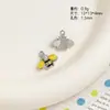 Abeja y MargaritaAleación Esmalte Perla Abeja Flor Fresa Colgante Accesorios para Pulsera DIY
