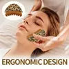 Brocha Facial de Contorno Linfático Estampado de Leopardo Brocha Facial de Contorno Linfático Cepillo Gua Sha para Cuidado de Ojos y Cuello