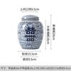 Pote de Porcelana Azul e Branco Antigo para General Pote de Cerâmica para Armazenamento Novo Estilo Chinês Pote de Chá com Tampa Pote Xi Zi Pote Selado para Chá Pu'er