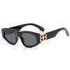 Bai Jingting - Gafas de sol estilo ojo de gato grande, estilo europeo y americano, estilo Spice Girl, con doble B, anti-UV, para mujer