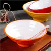 Cuencos de imitación de porcelana de melamina, diseñados específicamente para restaurantes de fideos, incluyendo cuencos para ramen, cuencos para sopa de fideos con carne de res, cuencos para hot pot picante y cuencos grandes para servir fideos de arroz con caracoles - uso comercial