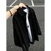 Camisa a cuadros retro americana de otoño para hombre, camisa de manga larga vintage moderna, chaqueta holgada casual para pareja