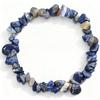 Pulseiras de Pedra Natural Cruzadas Europeias e Americanas para Casais Lápis Lazúli Pedras Irregulares Corda Elástica Pulseiras Joias Versáteis Atacado