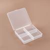Caja de Almacenamiento de Plástico de 4 Compartimentos Caja Fija con Tornillo para Componentes Digitales Caja de Piezas Caja de Joyería Caja de PP Caja de Plástico Transparente de 2 Compartimentos