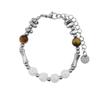 Pulseira Gelo Rachado Estilo Chinês Novo Retrô Natural Estilo Hong Kong Neutra Elegante Design de Nicho Masculino Pulseira Blackstone de Luxo Leve