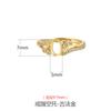 Anillo de Plata Esterlina S925 Soporte Vacío para Mujer Incrustado con Ámbar Cera de Abejas para Hombres y Mujeres Soporte para Anillo DIY 8*9*13 10*12*15
