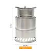 Fogareiro portátil de carvão para exterior fogareiro de álcool sólido aço inoxidável espessado fogareiro de piquenique grande