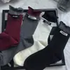 Calcetines Ancora Red de Productos Europeos de Lujo Ligero de Moda Nuevo Estilo Coreano Calcetines de Longitud Media a Juego Etiqueta de Tela Letra mm Oreja de Madera Calcetines para Mujer