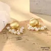 Moda europea y americana diseño de nicho pendientes geométricos tridimensionales anillo de plata oro cepillado collar de color amor joyería exagerada