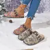 Sandalias de Talla Grande de Comercio Exterior Verano 2025 Nuevas Planas con Punta Estampada Sandalias de Estilo Étnico Bohemio para Mujer