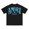Camiseta de Manga Corta Media para Pareja con Estampado de Letras Graffiti Flow Transfronterizo Cielo Estrellado Logo Clásico