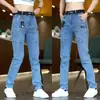 Moda reta simples cintura média-alta japonesa jeans novo moda jovem moda verão moda calças masculinas atacado
