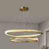 Araña de sala de estar de lujo ligero minimalista italiano, luz principal circular creativa de diseñador Bauhaus de 6 piezas para el pasillo, aluminio, otros materiales no especificados