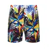 Calça de Praia de Secagem Rápida de Verão Calça de Cinco Pontos Calções de Natação Europeus e Americanos Shorts Casuais Largos Estampados da Moda para Homens