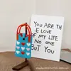 Bolsa con Tema de Amor, Bolsa de Punto para Teléfono Móvil de Verano, Bolso de Mano Portátil de Silicona Estilo Coreano que se Puede Llevar Cruzado, un Artículo Imprescindible para Salir