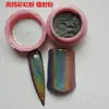 Nova arte de unhas pó de espelho mágico galvanizado glitter mágico colorido prata laser pó de glitter para unhas 1g carregado pó de peixe humano para venda