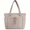 Bolso Tote Ligero Acolchado de Plumas Estilo Otoño/Invierno Almacenamiento Multibolsillo Bolso para el Trabajo Puede Caber Laptop Hombro Único