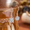 Aretes de Plata de Ley S999 Chaoyuan con Circonita Plata Pura Elegantes de Nicho Simples para Mujer Lujo Accesible Joyería para Orejas de Gama Alta