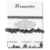 Pulsera de grava de piedra natural para tarjetas 2023 nueva moda femenina OL doble capa para hombres y mujeres pulsera de novias comercio exterior exclusivo
