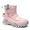 Gran Fábrica Transfronteriza Fabricante de Botas de Nieve para Niños Venta al por Mayor Botas de Nieve de Invierno para Niños Botas Cálidas de Invierno Comercio Exterior Niños Antideslizante
