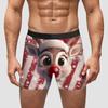 AliExpress Amazon Transfronterizo Regalo de Navidad Año Nuevo Ropa Interior para Hombre Seda de Leche Cintura Media Alta Elasticidad Alta Transpirables Pantalones Cortos