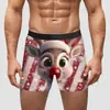Aliexpress Amazon Regalo Navideño Transfronterizo Año Nuevo Ropa Interior para Hombre Pantalones Cortos de Seda de Leche de Cintura Media Alta Elásticos Transpirables