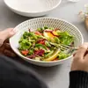 Tigela de Cerâmica Chuveiro de Meteoros de Iogurte de Fábrica Tigela Tigela de Sopa de Luxo Tigela para Macarrão Louça de Hotel Tigela Redonda para Salada de Frutas