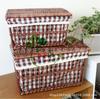 Cesta de Almacenamiento de Mimbre Cesta de Almacenamiento para Suministros de Navidad y Pascua Fabricante Venta Directa Cesta de Almacenamiento Estilo Retro