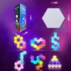 Lámpara cuántica hexagonal panal de abeja lámpara de ambiente RGB empalme competición eléctrica color mágico recolección de ritmo lámpara de pared de fondo tablero de luz impar