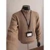 Nuevo suéter de punto para hombre de otoño e invierno con media cremallera y cuello alto con patrón trenzado estilo old money, venta al por mayor de fábrica transfronteriza