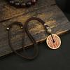 Colgante de collar con colgante de moneda de bronce con forma de fantasma de montaña, con hebilla de seguridad para bolso, colgante vintage con forma de pez que cae aceite y dragón saltando en la puerta.