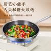 Wok Doméstico de Acero Inoxidable Doble Cara con Textura de Panal Sin Recubrimiento Antiadherente Tapa de Vidrio con Soporte Menos Humo Olla de Regalo