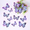 Papel Tapiz Decorativo Estéreo Mariposa Recortada en 3D Transfronteriza Doble Capa Textura Metálica Mariposa Simulada Mixta Pegatina de Pared