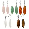 Pendientes Ovalados de Cristal Rosa de Moda Europea y Americana para Mujer, Pendientes Versátiles de Gota de Agua de Piedra Natural, Joyería para Orejas de Alta Gama Transfronteriza