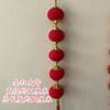 Guirnalda de linternas rojas con flocado, colgante decorativo para el Festival de Primavera de Año Nuevo, farol pequeño colgante, diseño de escena interior, farol colgante